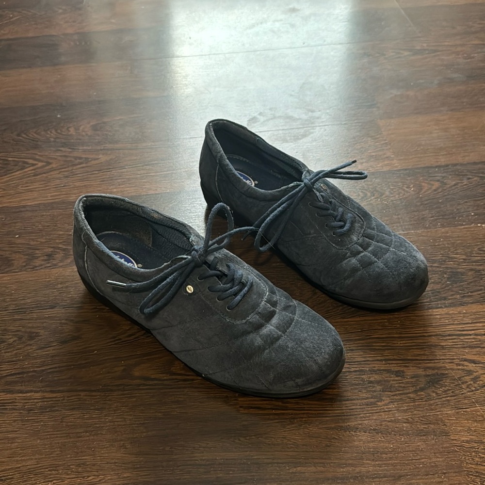 Dr.Scholl’s Suede Double Air-Pillo Shoes Blue 8